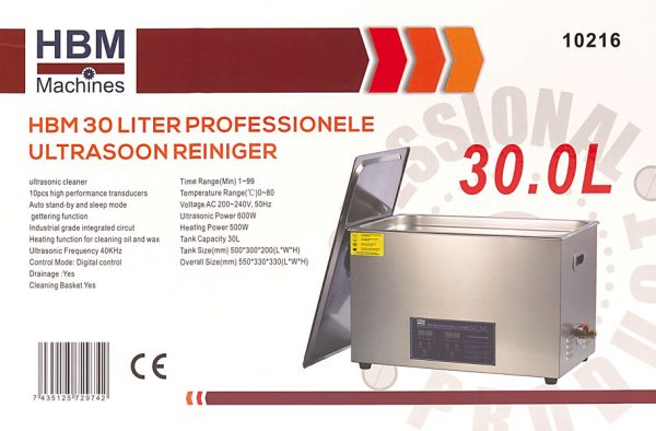 Bac Nettoyeur Professionnel à ultrasons 30 litres HBM – Image 5